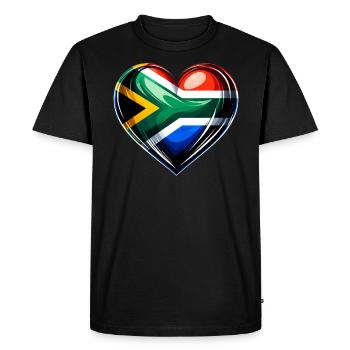 Fierté de l’Afrique du Sud Johannesburg Drapeau sud-africain - T-shirt Premium bio Homme - noir - Devant - Nico (187cm)