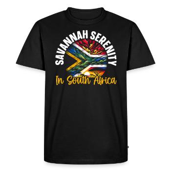 Fierté de l’Afrique du Sud Johannesburg Drapeau sud-africain - T-shirt Premium bio Homme - noir - Devant - Nico (187cm)