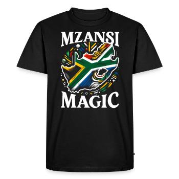 Fierté de l’Afrique du Sud Johannesburg Drapeau sud-africain - T-shirt Premium bio Homme - noir - Devant - Nico (187cm)