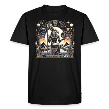 Mythologie égyptienne Diety Ibis Égypte ancienne - T-shirt Premium bio Homme - noir - Devant - Nico (187cm)