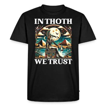 Mythologie égyptienne Diety Ibis Égypte ancienne - T-shirt Premium bio Homme - noir - Devant - Nico (187cm)