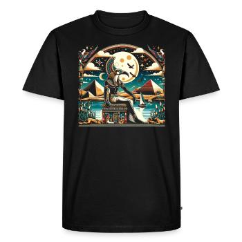 Mythologie égyptienne Diety Ibis Égypte ancienne - T-shirt Premium bio Homme - noir - Devant - Nico (187cm)