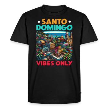Santo Domingo Dominican Republic Travel Vacation - Men's Premium Organic T-Shirt - black - Front - Nico (187cm)