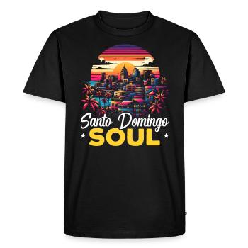 Santo Domingo Dominican Republic Travel Vacation - Men's Premium Organic T-Shirt - black - Front - Nico (187cm)