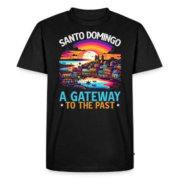 Santo Domingo Dominican Republic Travel Vacation - Men's Premium Organic T-Shirt - black - Front - Nico (187cm)