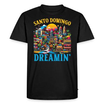 Santo Domingo Dominican Republic Travel Vacation - Men's Premium Organic T-Shirt - black - Front - Nico (187cm)