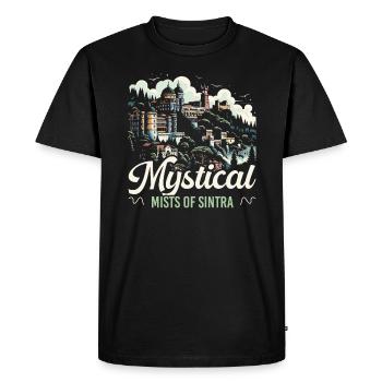 Sintra Portugal Voyage Vacances Pays Portugais - T-shirt Premium bio Homme - noir - Devant - Nico (187cm)