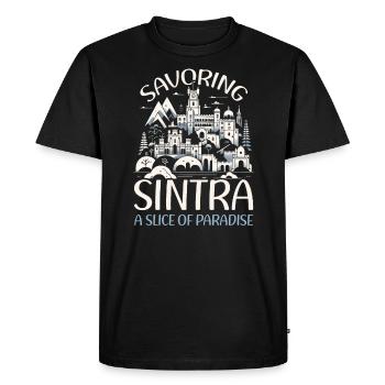 Sintra Portugal Voyage Vacances Pays Portugais - T-shirt Premium bio Homme - noir - Devant - Nico (187cm)