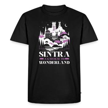 Sintra Portugal Voyage Vacances Pays Portugais - T-shirt Premium bio Homme - noir - Devant - Nico (187cm)
