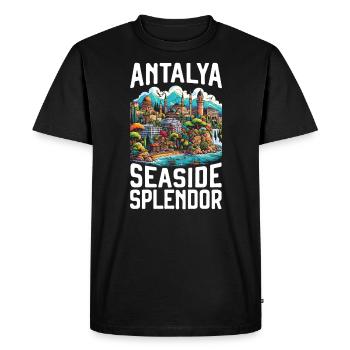 Antalya Turquie Voyage Vacances J’aime la Turquie - T-shirt Premium bio Homme - noir - Devant - Nico (187cm)