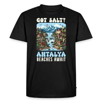 Antalya Turquie Voyage Vacances J’aime la Turquie - T-shirt Premium bio Homme - noir - Devant - Nico (187cm)