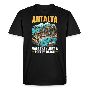 Antalya Turquie Voyage Vacances J’aime la Turquie - T-shirt Premium bio Homme - noir - Devant - Nico (187cm)