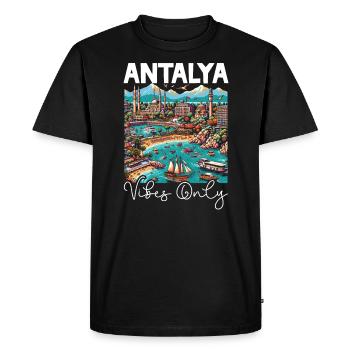 Antalya Turquie Voyage Vacances J’aime la Turquie - T-shirt Premium bio Homme - noir - Devant - Nico (187cm)