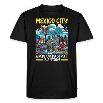Mexico City Mexico Vacation Mexico Travel Mexican - Men's Premium Organic T-Shirt - black - Front - Nico (187cm)