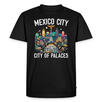 Mexico City Mexico Vacation Mexico Travel Mexican - Men's Premium Organic T-Shirt - black - Front - Nico (187cm)