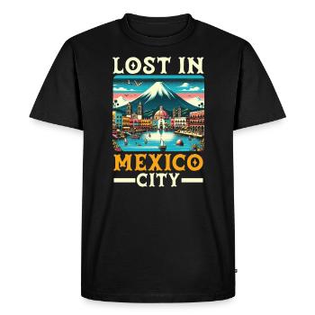 Mexico City Mexico Vacation Mexico Travel Mexican - Men's Premium Organic T-Shirt - black - Front - Nico (187cm)