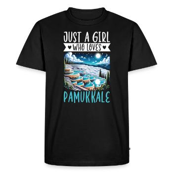 Pamukkale Turquie Voyage Vacances J’aime la Turquie - T-shirt Premium bio Homme - noir - Devant - Nico (187cm)