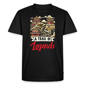 Grande Muraille De Chine Voyage Vacances Chinois - T-shirt Premium bio Homme - noir - Devant - Nico (187cm)