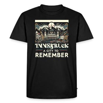 Innsbruck Autriche Voyage Vacances Autrichien - T-shirt Premium bio Homme - noir - Devant - Nico (187cm)