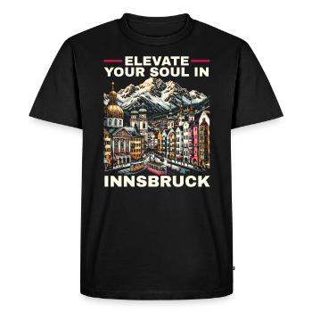 Innsbruck Autriche Voyage Vacances Autrichien - T-shirt Premium bio Homme - noir - Devant - Nico (187cm)