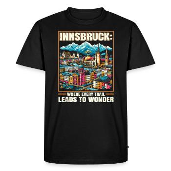 Innsbruck Autriche Voyage Vacances Autrichien - T-shirt Premium bio Homme - noir - Devant - Nico (187cm)