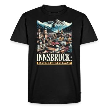 Innsbruck Autriche Voyage Vacances Autrichien - T-shirt Premium bio Homme - noir - Devant - Nico (187cm)