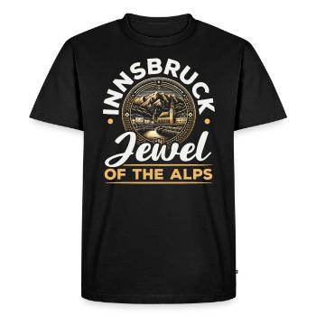 Innsbruck Autriche Voyage Vacances Autrichien - T-shirt Premium bio Homme - noir - Devant - Nico (187cm)