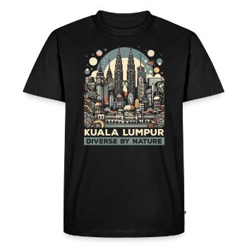 Kuala Lumpur Malaisie Voyage Vacances Malaisien - T-shirt Premium bio Homme - noir - Devant - Nico (187cm)