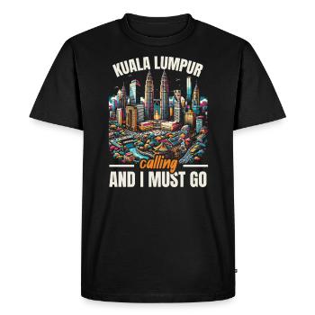 Kuala Lumpur Malaisie Voyage Vacances Malaisien - T-shirt Premium bio Homme - noir - Devant - Nico (187cm)