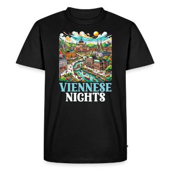 Vienne, Autriche, Voyage, Vacances, Pays, Autriche - T-shirt Premium bio Homme - noir - Devant - Nico (187cm)
