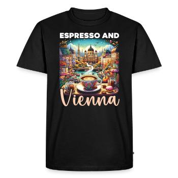 Vienne, Autriche, Voyage, Vacances, Pays, Autriche - T-shirt Premium bio Homme - noir - Devant - Nico (187cm)