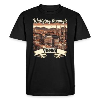 Vienne, Autriche, Voyage, Vacances, Pays, Autriche - T-shirt Premium bio Homme - noir - Devant - Nico (187cm)