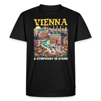 Vienne, Autriche, Voyage, Vacances, Pays, Autriche - T-shirt Premium bio Homme - noir - Devant - Nico (187cm)