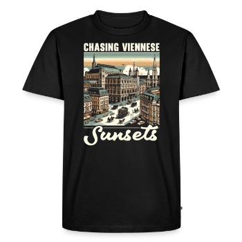Vienne, Autriche, Voyage, Vacances, Pays, Autriche - T-shirt Premium bio Homme - noir - Devant - Nico (187cm)