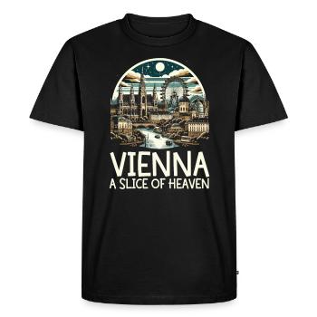 Vienne, Autriche, Voyage, Vacances, Pays, Autriche - T-shirt Premium bio Homme - noir - Devant - Nico (187cm)