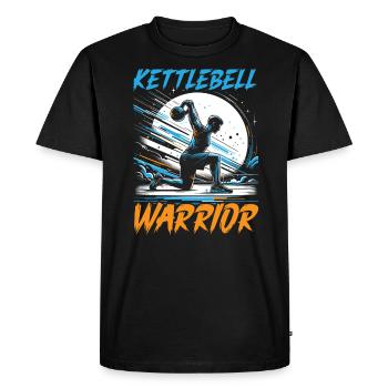 Kettlebell Workout Fitness Journey Bodybuilder - Men's Premium Organic T-Shirt - black - Front - Nico (187cm)