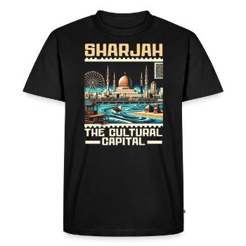 Sharjah Émirats arabes unis Voyage vacances Émirats arabes unis - T-shirt Premium bio Homme - noir - Devant - Nico (187cm)