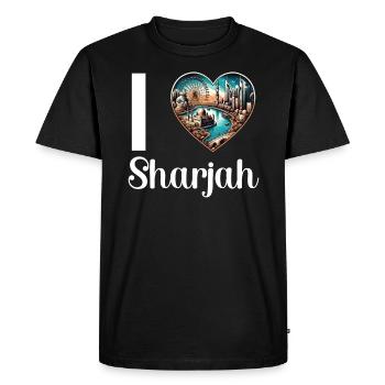 Sharjah Émirats arabes unis Voyage vacances Émirats arabes unis - T-shirt Premium bio Homme - noir - Devant - Nico (187cm)