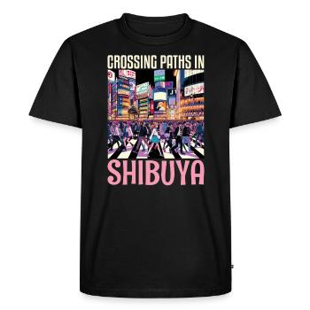 Shibuya Crossing Japan Reise Urlaub Japanisch - Männer Premium Bio T-Shirt - Schwarz - Vorne - Nico (187cm)