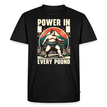 Lutteur de sumo Lutte japonaise Lutte de sumo - T-shirt Premium bio Homme - noir - Devant - Nico (187cm)