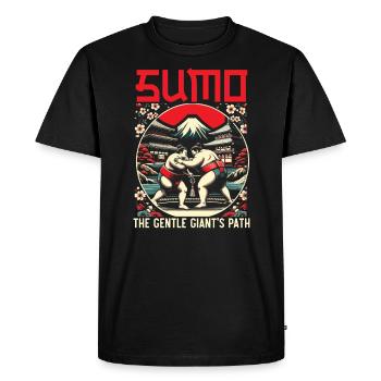 Lutteur de sumo Lutte japonaise Lutte de sumo - T-shirt Premium bio Homme - noir - Devant - Nico (187cm)