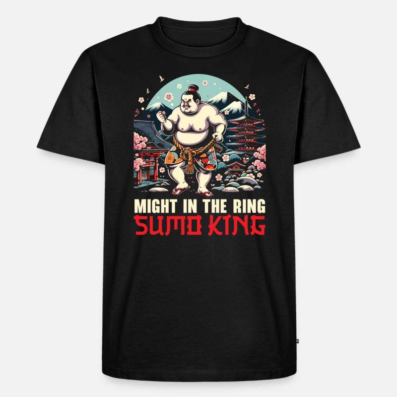 Sumo-Ringer Japanisches Ringen Sumo-Ringen - Männer Premium Bio T-Shirt - Schwarz