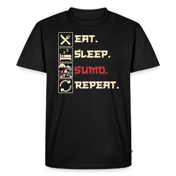 Sumo Wrestler Japanese Wrestling Sumo Wrestling - Men's Premium Organic T-Shirt - black - Front - Nico (187cm)