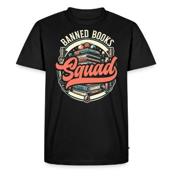 Lire des livres interdits rat de bibliothèque amoureux des livres littérature - T-shirt Premium bio Homme - noir - Devant - Nico (187cm)