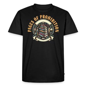 Lire des livres interdits rat de bibliothèque amoureux des livres littérature - T-shirt Premium bio Homme - noir - Devant - Nico (187cm)