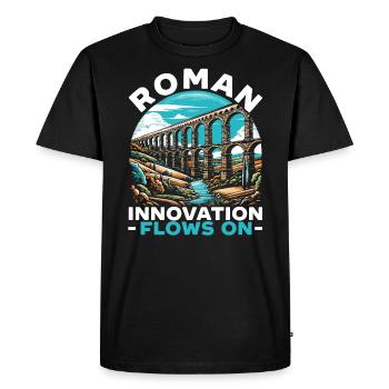 Aqueducs romains Ingénierie romaine Rome antique - T-shirt Premium bio Homme - noir - Devant - Nico (187cm)