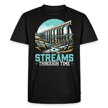 Aqueducs romains Ingénierie romaine Rome antique - T-shirt Premium bio Homme - noir - Devant - Nico (187cm)