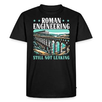 Aqueducs romains Ingénierie romaine Rome antique - T-shirt Premium bio Homme - noir - Devant - Nico (187cm)