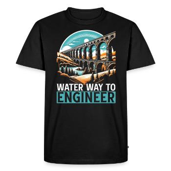 Aqueducs romains Ingénierie romaine Rome antique - T-shirt Premium bio Homme - noir - Devant - Nico (187cm)