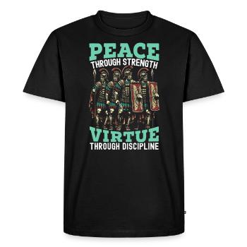 Légionnaires romains Rome antique Empire romain - T-shirt Premium bio Homme - noir - Devant - Nico (187cm)